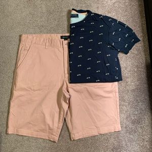 Mens RW&CO Casual Flat Front Shorts